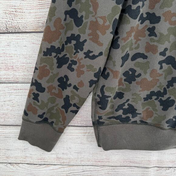 Converse Camouflage Embroidered Hoodie Sweatshirt Mens XL Green Black - Picture 14 of 16